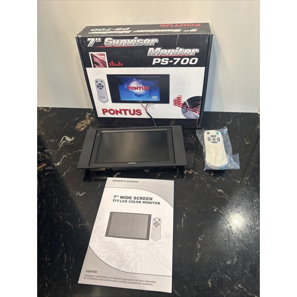 Pontus PS-700 Sunvisor 7" monitor With Remote